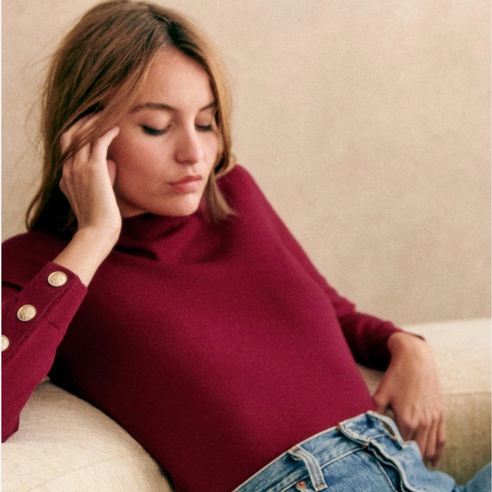 Sezane Paulo Jumper Garnet - Size L